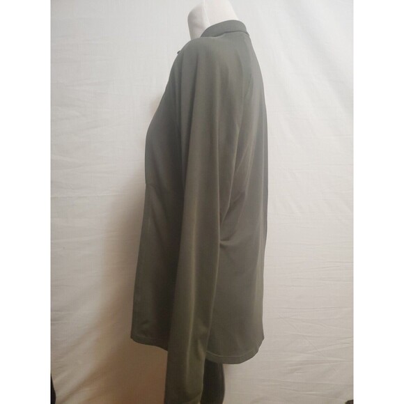 North Face Olive Green 1/4 Zip Pullover Long Sleeve Athletic Athleisure Shirt M - Picture 5 of 9